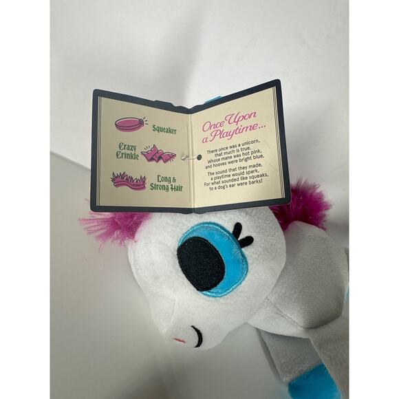 BARK Plush Carnival Dog Toys Perfect Pitch Squeaky Crinkle Ball Unicorn Lot of 2 - Picture 4 of 8